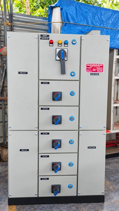 Vertical distribution panel — retouched Premier workshop image